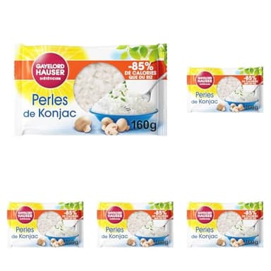 GAYELORD HAUSER - Perles de Konjac - Nature - Sans Rinçage - Prêt à l'Emploi - 5 Paquet de 160 g