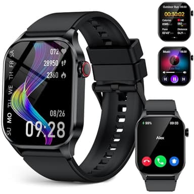 IYDEE Montre Connectée Homme Femme Appel Bluetooth 2.04" AMOLED HD Smartwatch IP68 Moniteur de Fréquence Cardiaque Tension Artérielle Sommeil et Santé 100+ Modes Sport Compatible Android iOS