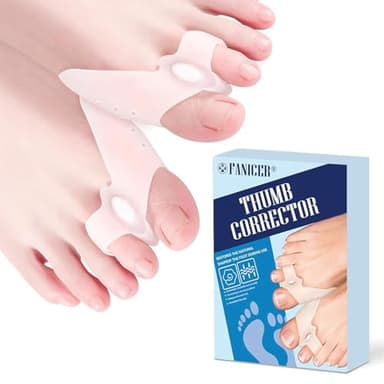 Viexpand 3 Paires Orthèse Pour Hallux Valgus en Silicone, Séparateurs D'Orteils, Séparateur D'Orteils en Silicone, Pour Redresser les Orteils, Protection Orteils se Chevauchant Unisexe