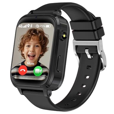 kaacly Montre Connectée Enfant GPS, 4G Montre Intelligente avec Chat Familia,SOS,Mode Classe,Appels Vidéo,Chat Vocal,Téléphone,Podomètre, IP68 Étanche Smartwatch pour Garçons Filles
