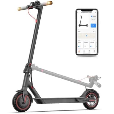 Trottinette électrique Pliable pour Adultes, 8,5 in avec Clignotants, Batterie 36V 10Ah, autonomie Max. de 30km, Moteur Max. 650W, Doubles Freins, pneus nid d'abeille incrémentaux, Charge 120kg.