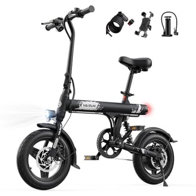 VARUN Vélo Électrique Pliable, 20"/14" Velo Eletrique avec 3 Modes de Conduite, Pédalage Assisté, 7 Vitesses, Ville E-Bike Homme Femme avec Batterie Amovible 48V/36V, 250W 55NM Moteur, Conformité EU