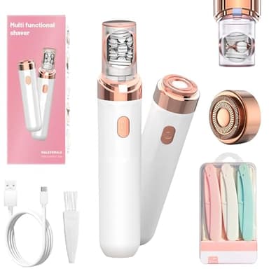 Epilsmooth épilateur Visage, Epilateur Electrique Femme, Rechargeable Soft Skin Pro Épilateur facial lavable, épilateur Facial Pour Femme Avec Lumière Intelligente (Blanc)
