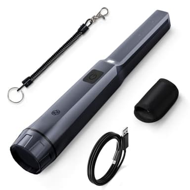 SUNPOW Détecteur de Métaux Pinpointer Rechargeable – Batterie 800 mAh pour 15 Heures d'utilisation – Baguette Portable Entièrement étanche IP68 – Détection Haute Sensibilité à 360°