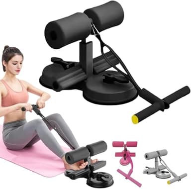 Appareil auxiliaire d'entraînement des abdominaux avec double ventouses – Équipement d'entraînement des abdominaux réglable à 3 niveaux, barre d'abdominaux pour entraînement de force et de graisse du