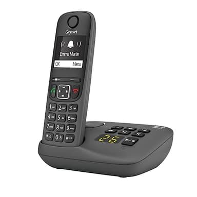 Gigaset A695A - téléphone DECT sans fil avec répondeur - grand écran à haut contraste - excellente qualité audio - profils sonores réglables - fonction mains libres - protection d'appel, Gris