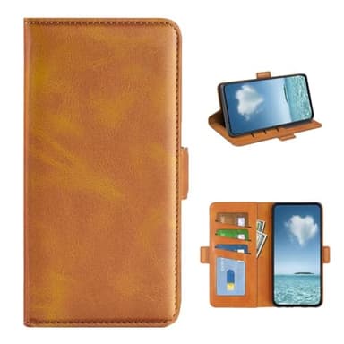 COQUE Etui pour Xiaomi Redmi Note 15 Pro 5G,Boucle latérale à Aspiration latérale en Cuir de Vachette avec Fente pour Carte, étui en Cuir pour Xiaomi Redmi Note 15 Pro 5G-Giallo