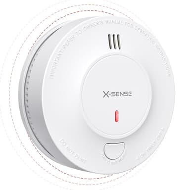 X-Sense Détecteur de Fumée Interconnecté sans Fil avec Pile Intégrée de 10 Ans, Portée de Transmission de Plus de 250 m (820 Pieds), Conforme à la Norme EN14604, Série Link+, SD19-W, Lot de 1