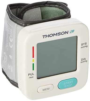 THOMSON Tensiomètre poignet Cardio W6 - Très complet, fiable et précis - Conforme aux recommandations de la Haute Autorité de Santé - Pour 2 utilisateurs, 90 mesures chacun
