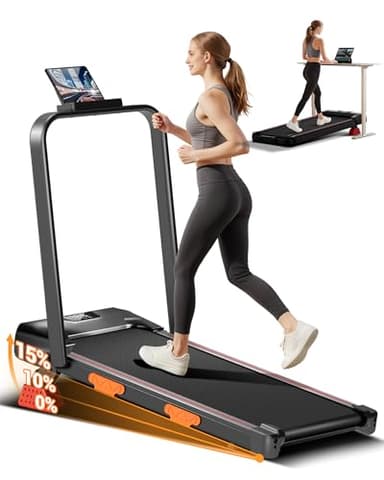 LONTEK Tapis de Course Pliable Inclinable, Tapis de Marche Pliable Inclinable 3 en 1 avec Moteur Silencieux Amélioré de 3.0HP, Charge 136KG