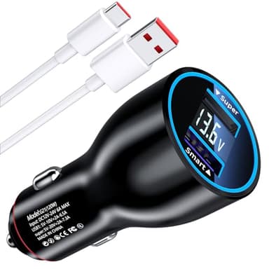 120W Chargeur Voiture Rapide pour Redmi Note 14Pro+ 13Pro 11 11s 12C,Chargeur pour Turbo Allume Cigare USB avec Câble USB C Charge-Turbo pour Xiaomi 15 Ultra 15TPro 14T Pro POCO F7Pro X7Pro F4 GT F6