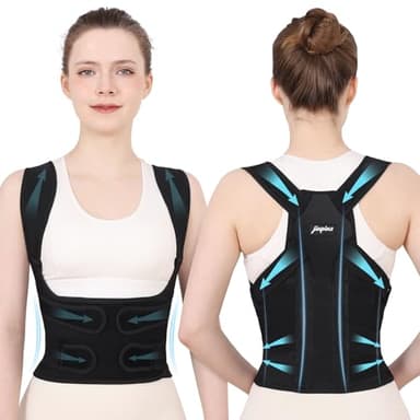 Posture Correcteur Dos Femme Homme: Ceinture Dorsale Lombaire Réglable et Respirante – Redresseur Dos Droit Invisible – Soutien Cou Épaules Confortable pour Maintien du Dos Correcteur de Posture (L)