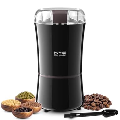 KYG Moulin à Café Électrique, Broyeur à Graines de Lin, Noix, Poivre, Épices, Semences de Café avec Lames en Acier Inoxydable 200W