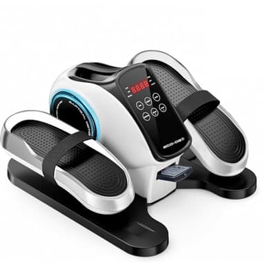 ECODE® Mini Elliptique Électrique avec 30 Niveaux de Vitesse, 5 Fonctions, Pédales avec Sangles, Écran LED, Télécommande, Silencieuse et Portable – Pédalier Électrique pour Personnes Âgées et Seniors