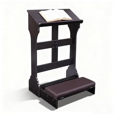 Banc de prière avec Coussin, Prie-Dieu en Bois pour la Maison,Chaise de prière Pliante pour s'agenouiller à l'église - Cadeaux Religieux pour Le culte et la méditation