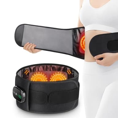 Ceinture de Massage Chauffante Pour Douleur Lombaire Sans Fil, Massage Du Dos, Shiatsu, Ceinture De Soutien Lombaire, Soulage Le Mal De Dos, Sciatique, Lombalgie, Douleur Menstruelle Coussin Chauffant