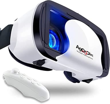 Casque VR, Casque Réalité 3D Virtuelle, Qualité d'image 2K HD & Lumière Anti-Bleue-Casque de Réalité Virtuelle pour Jeux et Films,Casque VR Compatible avec Android & iOS Phone-Blanche 15