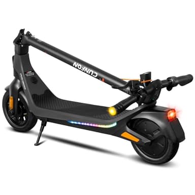 RS300 Trotinette Électrique Pliable, 650W/25km/h, Batterie 36V10.4Ah, Autonomie 40km, Pneu 10 Pouces, Frein Tambour & Frein Électronique, Déverrouillage par Empreinte Digitale, Charge Maximale 120kg