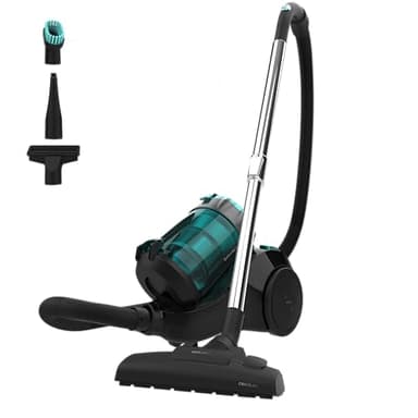 Cecotec Aspirateur Traineau sans Sac Conga Rockstar Multicyclonic Plus, Puissance de 800 W, Multicyclonique, 20 kPa, Capacité de 2,5 L, Filtre à Haute Efficacité, Tube en Métal, 3 Accessoires