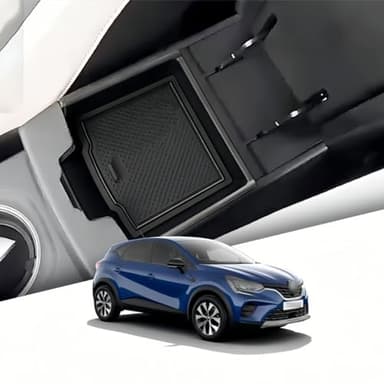 MEDZUK Console Centrale Compatible avec Renault Captur 2 2019-2024 2025 Boîte de Rangement de Voiture, Boîte à Gants Accoudoir Organisateur Plateau Accessoires