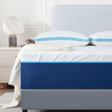 Hiimgo Matelas 120x190x16cm, Matelas en Mousse à Mémoire de Forme, Fermeté Moyenne,7 Zones de Confort, Soutien Parfait, Réversible à Deux Faces Utilisables