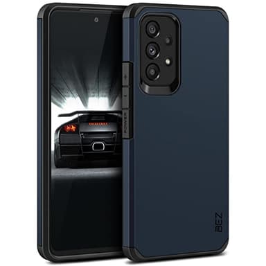 BEZ Coque pour Samsung A53 5G, Coque pour Samsung A53, Etui pour Galaxy A53 5G, Housse pour Samsung Galaxy A53 5G Antichoc Survivor Double Protection Resistante, Bleu foncé