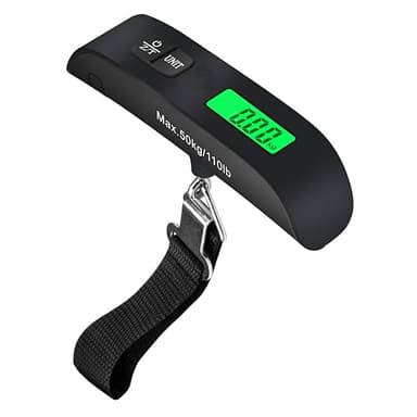 Pèse bagage électronique numérique 50kg/110lb, balance portable pèse valise avec fonction tare et température. Digital, pratique pour la pesée de bagages en voyage