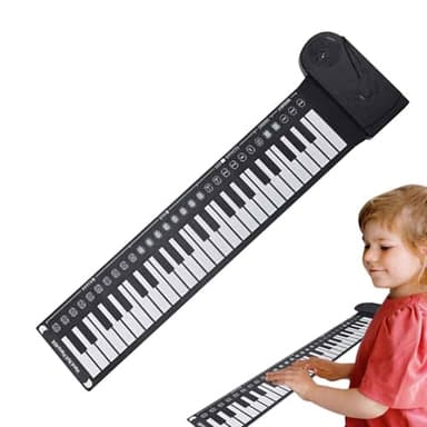 Piano Enroulable pour,Clavier de Piano Enroulable - Piano à Main Pliable - Piano à Main 49 Touches pour débutants, et Adultes, Jouets éducatifs pour la Maison, l'extérieur, Les Voyages