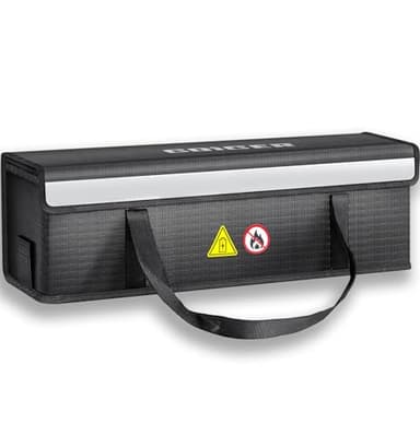 Batterie Trottinette Électrique, Sac à Batterie pour VAE Ignifuge, Boîte Ignifuge de Protection Pochette Anti Feu, Protection Contre les Explosions pour Batteries LiPo Vélo, Sac Anti Feu Lithium M