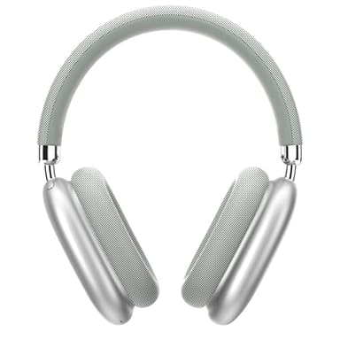AUDALA P5 Casque Bluetooth 5.3 sans Fil Gaming, Casque Audio Filaire, Headphones Bluetooth Léger et Réglable avec Microphone, pour Apple, Android, TV et Samsung, pour Le Sport et Les Voyages (Argent)