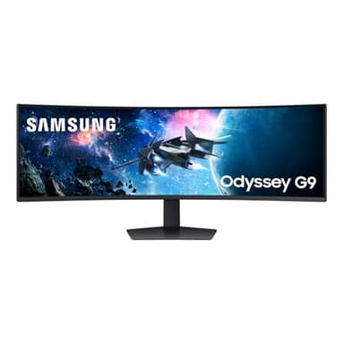 Samsung Ecran PC Odyssey G9 49’’ 240Hz , 1ms, Dalle VA Incurvée 1000R, Résolution DWQHD: 5120x1440, 2500:1, AMD FreeSync Premium Pro, Auto Source Switch+, HDR1000 et HDR10, Pied Ajustable, DisplayPort