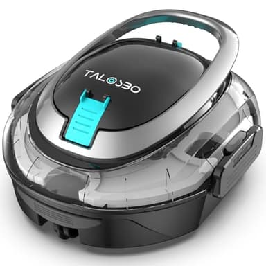 (2026 Upgrade) TALOSBO S2 Robot Piscine,Double Filtration,Aspirateur Piscine sans Fil, 90 Min d'Autonomie, Nettoyeur de Piscine Compact,Stationnement Automatique,pour Piscines Hors Sol Jusqu'à 80 m²