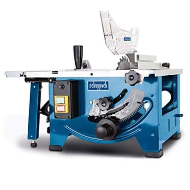 Scheppach Scie circulaire Sur Table HS80 | 1200W | Lame Ø210mm | Hauteur de coupe 48mm | Dimensions de la table 525 x 400 mm | Butée longitudinale et transversale incluses | Ergonomique & Légère