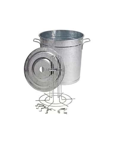 Bouilleur 11 Bocaux – 37L – Acier galvanisé à chaud – Tous feux sauf induction – Avec couvercle, colonne intérieure et 6 ressorts de maintien – Stérilisateur à conserves robuste et durable - 011612