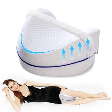 JAADU Coussin Orthopédique pour Les Jambes,Coussins relève-Jambes avec Mousse à mémoire de Forme, pour Dormir sur Le Côté, Soulagement de la Sciatique, Douleur aux Jambes