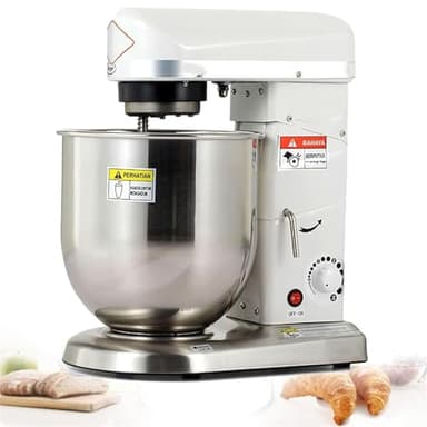 Batteur mélangeur professionnel Batteur Pétrin Professionnel de 10L 550W 3 Accessoires Pâtisserie Pain, pâte à pizza, cuisson de gâteaux (restaurant et boulangerie)(White,10L)