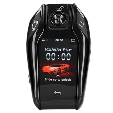Yechiry Écran Tactile LCD Universel adapté à la Télécommande Smart Key pour Les Modèles, Entrée sans clé et Anti-Perte pour Les Amateurs de Voiture, Alliage D'aluminium (Black)