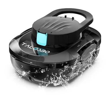 TALOSBO Pleco S1 Robot Piscine sans Fil, 80 Min d'Autonomie, Nettoyeur de Piscine Compact, Double Moteur Aspirateur Piscine Hors Sol, Idéal pour Les Piscines Hors Sol