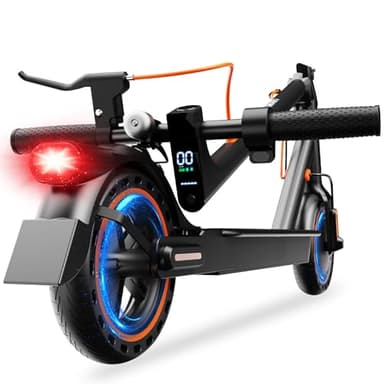 Trottinette Électrique Adulte antivol Ultra Legere, avec Clignotants et amortisseurs Autonomie 30km 350W 36V 7,8 Ah, Pneus Nid d’Abeille Increvables, Application Bluetooth Scooter Electrique Adulte