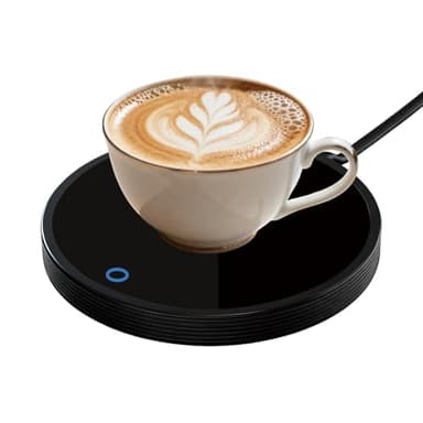 Chauffe Tasse à Café Chauffe-Tasse Électrique 55 °C Température Constante, 2 Niveaux de Température, Arrêt Intelligent Tasses Chauffante Pratique pour Le Bureau Café, Lait, Chaud, Cacao