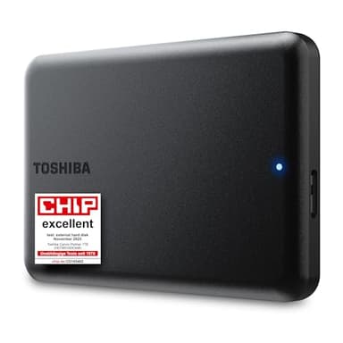 Toshiba Canvio Partner 1TB Portable 2.5'' External Hard Drive, USB 3.2, Compatible Mac & Windows. Xbox, PS4, PS5 (HDTB510EK3AB)
