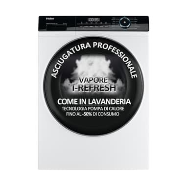Haier I-Pro Série 3 Sèche-linge 10 kg à pompe à chaleur, libre installation, classe A++, démarrage programmable, avec système de filtrage 3 en 1, 59,5 x 66,5 x 84,5 cm, blanc - HD100-A2939-IT