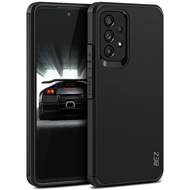 BEZ® Coque pour Galaxy A53 5G, Etui Antichoc Survivor Double Protection Resistante, Housse Noir