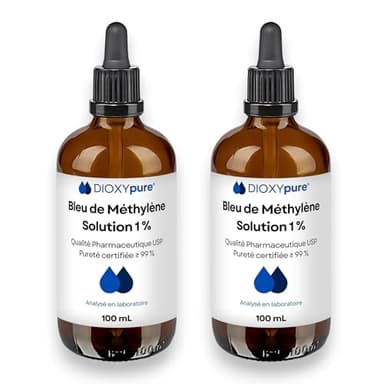 Bleu de Méthylène - Solution 1% - Qualité pharmaceutique USP - Pureté certifiée ≥ 99 - Analysé en laboratoire - Qualité certifiée - Prêt à l’emploi (2)