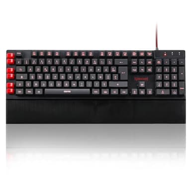 Redragon K505 Clavier Gaming, AZERTY Français, Rétroéclairage Arc-en-Ciel, 26 Touches Anti-Ghosting, Clavier Gaming Filaire, Clavier À Membrane, Intégration De Macros 5 Touches, Raccourcis Multimédia