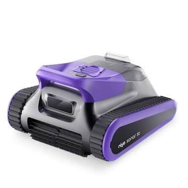 (Chenilles améliorées) Niya Sonar 30 Robot Piscine Fond et Parois, Ligne d'eau, Navigation Intelligente, 2 Moteurs d'Aspiration, 120Min d'Autonomie, pour Piscines Enterrées & Hors Sol Jusqu’à 10 m