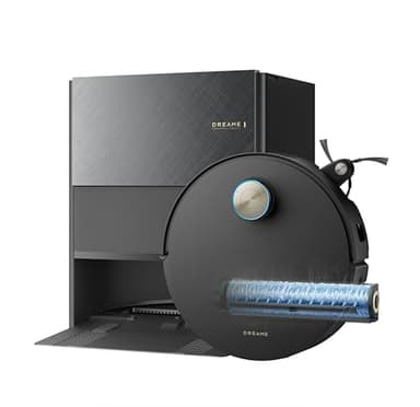 dreame Aqua10 Ultra Roller Complete Robot Aspirateur, Nettoyage Automatique du Rouleau, Aspiration de 30 000 Pa, Évitement d'obstacles de 8 cm, Vidage Automatique, Commande Vocale Intelligente, Noir