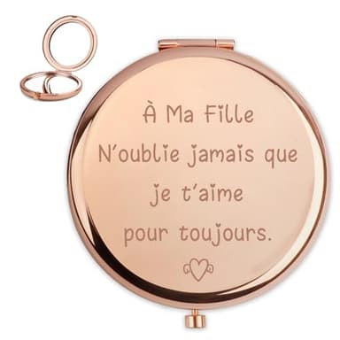 Cadeau Ado Fille,Cadeau Adolescente Fille,Cadeau Communion Fille,Cadeau Bapteme Fille,Miroir De Poche,Cadeau Jeune Fille,Cadeau Petite Fille,Cadeau Pour Ma Fille,Cadeau Fille Adolescente (fille2)