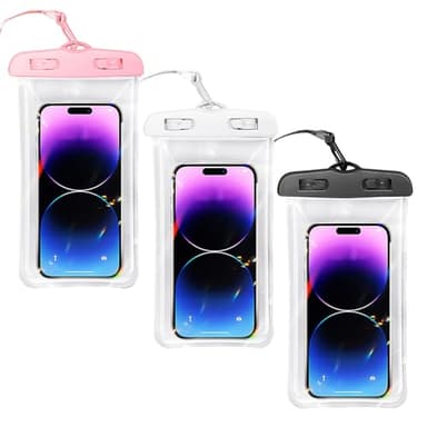 ZGDEIWGF 3 Pièces Sac Étanche pour Téléphone Portable, Sac pour Téléphone Portable De Plongée, Sac Étanche pour Téléphone Portable, Sac Étanche pour Écran Tactile, Sac Sec, Adapté Au Rafting, Au Surf