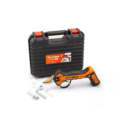 Altuna - Sécateur Électrique à Batterie Titanium - Gold Titanium Performance et Durabilité - Jusqu'à 6h d'autonomie - Chargement USB en 2h - 25mm - Léger et Compact - Jardin et Arbres Fruitiers